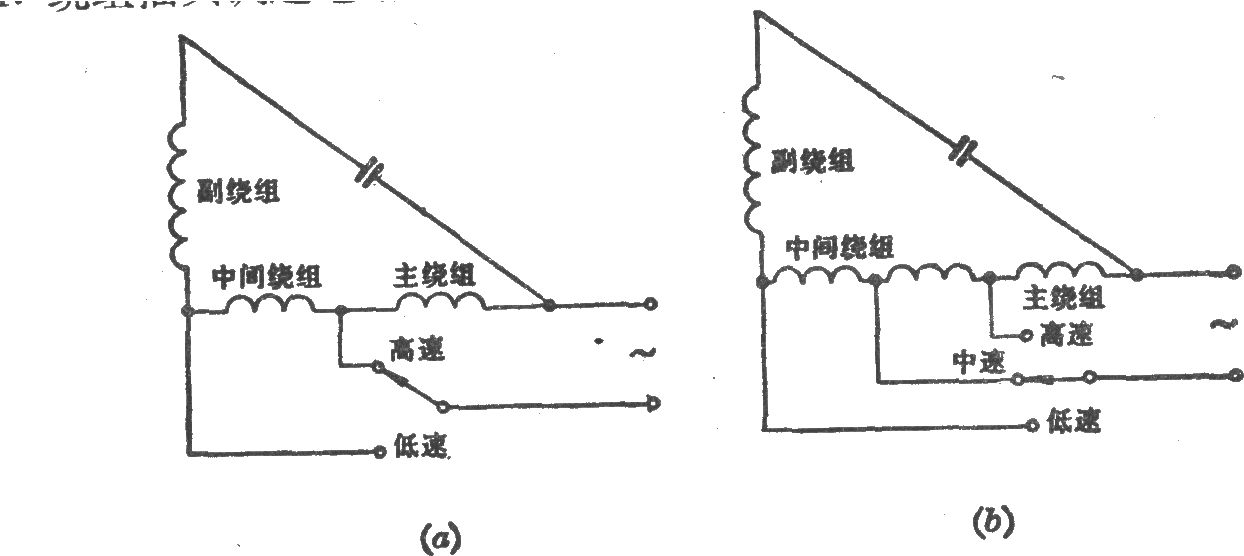 绕组抽头调速电路(L1型)