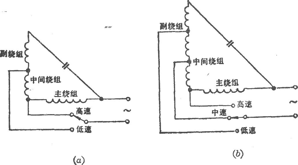 绕组抽头调速电路(L2型)