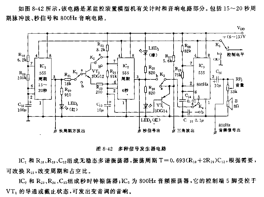 555多种信号发生器电路